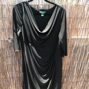 Ralph Lauren ¾ length sleeve plus size shift dress
